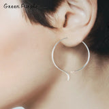 925 Silver Hoop Earrings Minimalism Jewelry for Women