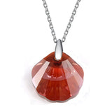 Real 925 Silver Crystals From Austria Shell Pendant Necklace For Women
