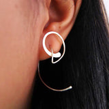 925 Silver Piercing Earrings Punk Boho Women
