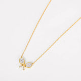 925 Silver CZ Butterfly Pendant Fine Jewelry for Women