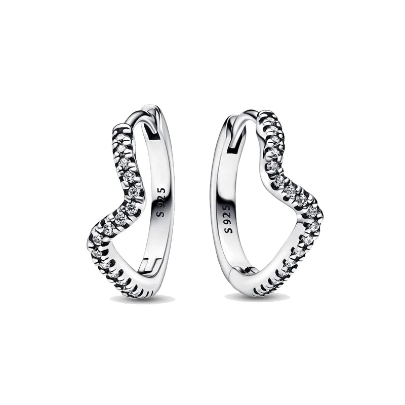 925 Silver Spring Bird Pansy Stud Earrings Women Fine Jewelry