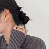 Heart Zircon Stud Earrings For Women Silver 925 Jewelry
