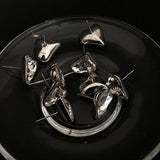 Heart Zircon Stud Earrings For Women Silver 925 Jewelry
