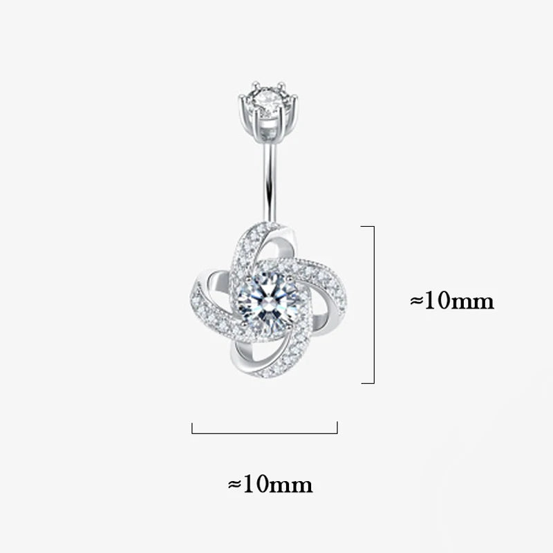 925 Silver Windmill Navel Piercing for Women