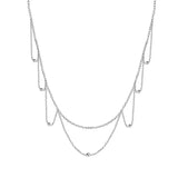 925 Silver Romantic Choker Tassel Necklace