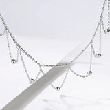 925 Silver Romantic Choker Tassel Necklace