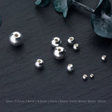 925 Sterling Silver Smooth Beads Spacer for DIY Jewelry Making