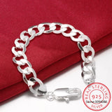 925 Silver Geometric Chain Bracelet Wedding Jewelry