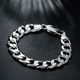 925 Silver Geometric Chain Bracelet Wedding Jewelry