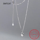 Real 925 Silver 18K Lock Choker Necklace For Women