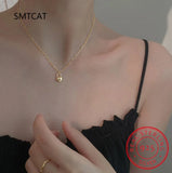925 Silver 18K Lock Choker Necklace Women Classic Fine Jewelry