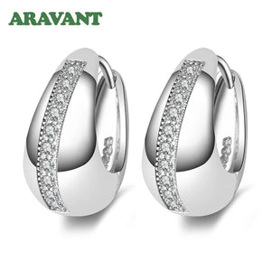925 Sterling Silver 18mm Small Hoop Earrings Wedding Jewelry