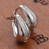 925 Sterling Silver 18mm Small Hoop Earrings Wedding Jewelry