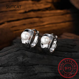 925 Silver Pearl Hoop Earrings For Daughter Girl DE0214