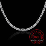 925 Sterling Silver 5mm 20 Inch Chain Necklace Men Women Charm Wedding