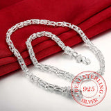 925 Sterling Silver 5mm 20 Inch Chain Necklace Men Women Charm Wedding