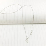 925 Silver A-Z Letter Pendant Necklace for Women with Cubic Zircon