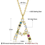 925 Silver Initial Pendant Necklaces For Women Name Choker Party Jewelry