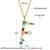 925 Silver Initial Pendant Necklaces For Women Name Choker Party Jewelry