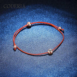 925 Silver Red String Moissanite Bracelet, Pass Diamond Test