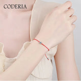 925 Silver Red String Moissanite Bracelet, Pass Diamond Test