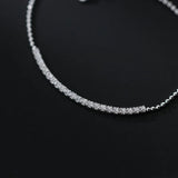 925 Sterling Silver Anklets Zircon Foot Jewelry Chain