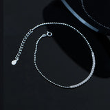 925 Sterling Silver Anklets Zircon Foot Jewelry Chain