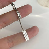 925 Silver Long Square Drop Earrings Asymmetry Women Wedding Party Jewelry