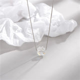 925 Silver Austrian Crystal Pendant Necklace Wedding Party Jewelry