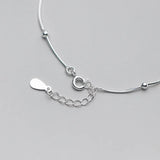 925 Silver Ball Beads Snake Chain Bracelet for Women