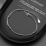 925 Silver Ball Beads Snake Chain Bracelet for Women