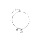 925 Silver Ball Lucky Bracelet Platinum Plating