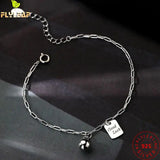 925 Silver Ball Lucky Bracelet Platinum Plating