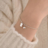 925 Silver Ball Lucky Bracelet Platinum Plating