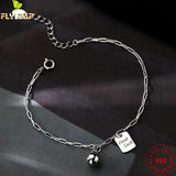 925 Silver Ball Lucky Bracelet Platinum Plating