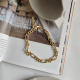 925 Sterling Silver Chain Link Bracelet 18K Heavy Punk Hip Hop Bangle