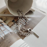 925 Sterling Silver Chain Link Bracelet 18K Heavy Punk Hip Hop Bangle