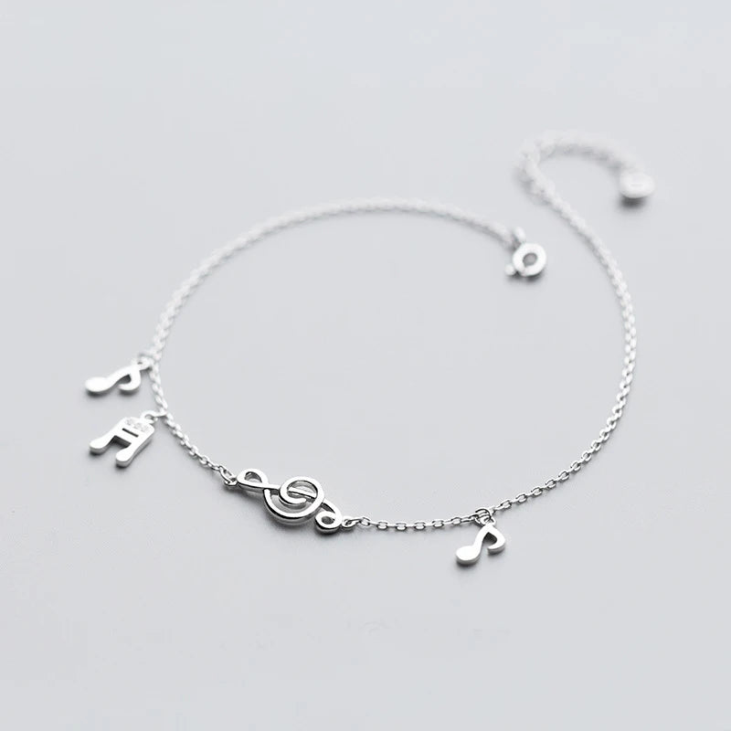 925 Sterling Silver Beach Music Anklets Foot Chain Anklet Bracelet