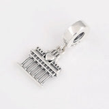 925 Silver Berlin Brandenburg Gate Dangle Charm for Bracelet Gift