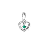 925 Silver Birthstone Charms Pendants for Bracelets Necklaces Bangles