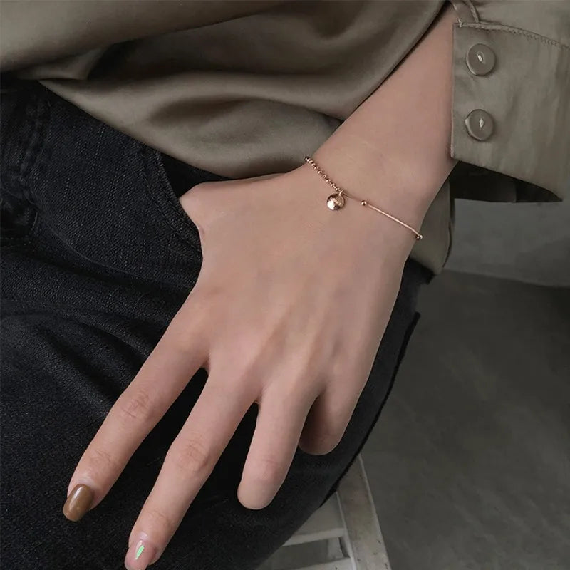 925 Silver Beads Bracelet Bangle Lucky Bracelet for Women