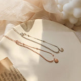 925 Silver Beads Bracelet Bangle Lucky Adjustable Women Jewelry