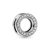 925 Silver Family Tree Reflexions Clip Charm Pave Heart