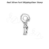 925 Silver Heart Dangle Beads for DIY Jewelry