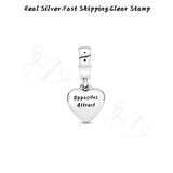 925 Silver Heart Dangle Beads for DIY Jewelry