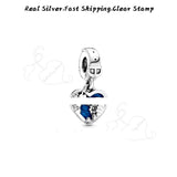 925 Silver Heart Dangle Beads for DIY Jewelry