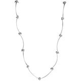 925 Silver Beads Line Stitching Chokers Snake Chain Necklace for Women