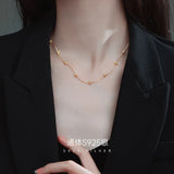 925 Silver Beads Line Stitching Chokers Snake Chain Necklace for Women