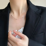 925 Sterling Silver Beads Neck Chain Necklace Women Accessories