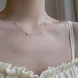 925 Sterling Silver Beads Neck Chain Necklace Women Accessories